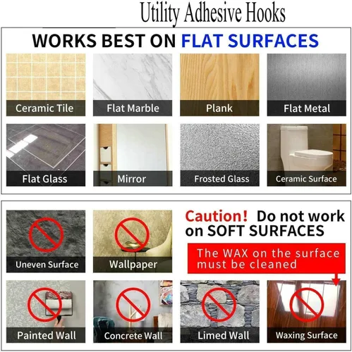 Miniatura 5 de Jwxstore Paquete de 12 ganchos autoadhesivos resistentes, 33 libras máximo, transparentes, impermeables, ganchos de pared adhesivos para llaves