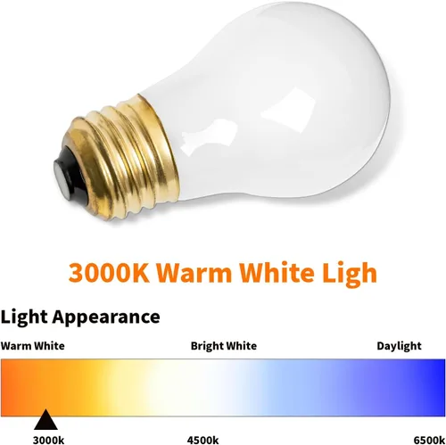 Miniatura 5 de 8009 - Bombillas incandescentes de repuesto para horno refrigerador, bombillas incandescentes de repuesto de 120 V y 40 W, aptas para Whirlpool GE