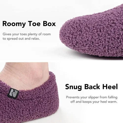 Miniatura 3 de RockDove - Pantuflas de vellón de estilo cerrado para mujer, ideales para interiores