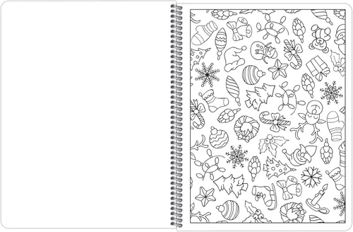 Miniatura 5 de Libro para colorear de Navidad para adultos (encuadernado lateralmente)