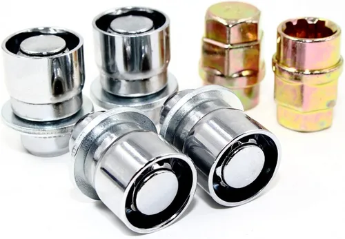 Miniatura 2 de Veritek OE - Juego de 4 cerraduras cromadas de repuesto de 12 x 1.5 pulgadas con 2 llaves de zinc para ruedas de fábrica VPE-45700N2CH