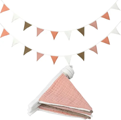 Miniatura 25 de Oudain 2 Piezas Banderines de Bandera Gallardete Guirnalda de Guardería Banderines Triangulares de Empavesado Decoración de Pared Banner para Sala