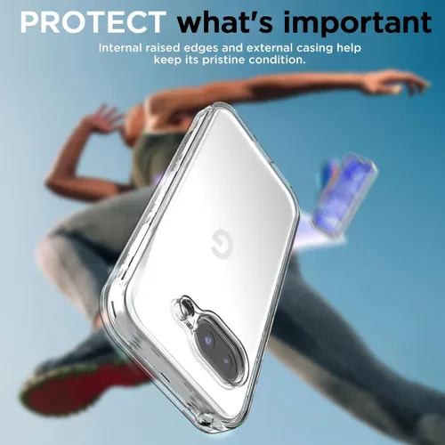 Miniatura 6 de AICase Funda transparente para Google Pixel 9a (6.3 pulgadas), resistente protección contra caídas, cuerpo completo, a prueba de golpes, a prueba