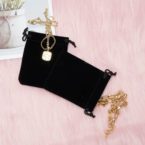 Miniatura 4 de Tendwarm 20 bolsas de terciopelo negro de tamaño mini de 3 x 3.9 pulgadas con cordón para joyas, bolsas de Navidad, regalos de boda