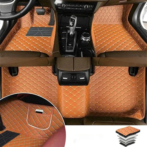 Miniatura 8 de Alfombras para todo tipo de clima de TAHALI - Alfombrillas impermeables, antideslizantes, de cuero para automóviles, SUV, camiones - Proteja