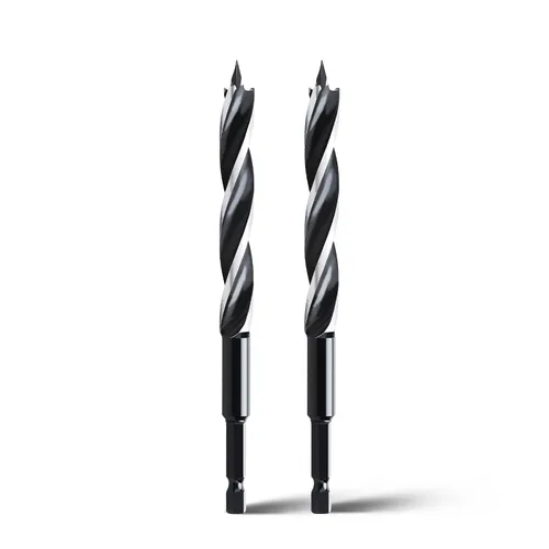 Miniatura 24 de Broca de taladro de barrena de 1-1/2" x 6" para madera, vástago hexagonal de tres estrías, broca de barrena larga para madera blanda y dura, tocón