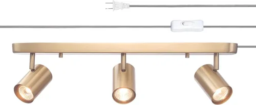 Miniatura 12 de GLOBE Electric 60024 Iluminación de riel de 3 luces con enchufe, cabezales ajustables, acabado blanco mate, 22 pulgadas, base GU10, cable de 15 pies