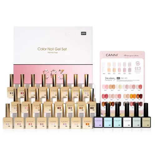 Miniatura 13 de CANNI 30 piezas de 9 ml de kit de esmalte de uñas de gel sin hema, kit de esmalte de uñas de gel de color rojo oscuro, rosa intenso, púrpura