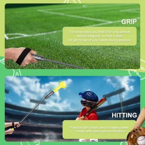Miniatura 3 de Bastón de bateo de béisbol, entrenador de bateo de béisbol, equipo de entrenamiento de béisbol, equipo de práctica de bateo de béisbol y palo