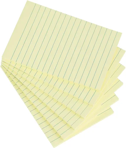 Miniatura 3 de Vanpad Notas adhesivas forradas de 4 x 6 pulgadas, color verde brillante con rayas, notas adhesivas súper adherentes, adhesivo fuerte, 6