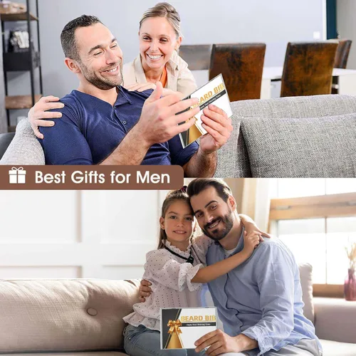 Miniatura 2 de Recogedor de babero para barba, atrapador de pelo de barba para fregadero, regalos de cumpleaños para hombres, él novio, capa de barba antiadherente