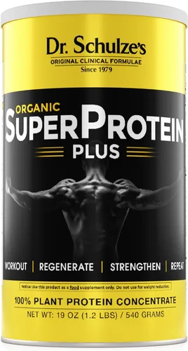 Dr. Schulze's SuperProtein Plus - Proteína en polvo a base de plantas - Suplemento de estilo de vida activo - Apoya la salud muscular - Mezcla de
