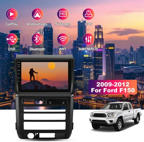 Miniatura 2 de AWESAFE Estéreo de coche de 4 núcleos de 64 GB para Ford F150 2009 2010 2011 2012, pantalla táctil de 9 pulgadas, actualización de radio F150