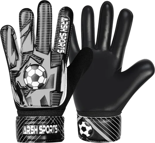 Miniatura 9 de Guantes de portero de fútbol para niños, guantes de portero para jóvenes niños y niñas con palma de látex de 4MM, antideslizantes, protección doble