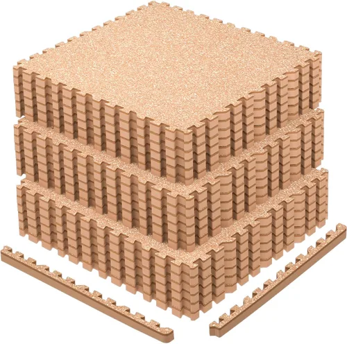 Miniatura 17 de AIRHOP - Alfombrillas de 0.79 pulgadas de grosor para equipos de ejercicio de 48 pies cuadrados, 12 piezas de goma superior mejorada con espuma EVA