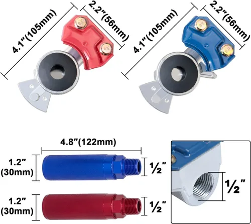 Miniatura 5 de KOOTANS Kit de línea de aire para camión semirremolque de 15 pies 3 en 1, cable eléctrico ABS de 7 vías y mangueras de freno de aire con Glad Hands