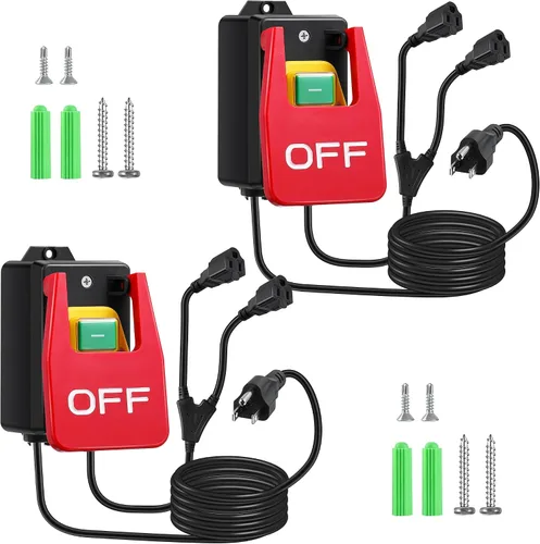 Miniatura 9 de Dreyoo 1 Pack Interruptor Monofásico Encendido/Apagado 120/230V, Interruptor de Mesa de Enrutador de 2HP a 120V con Gran Señal de Alto