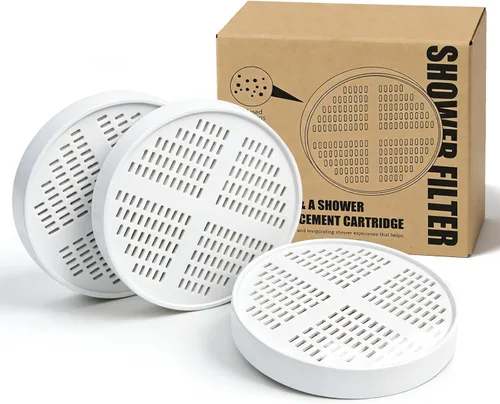 Miniatura 8 de Cartucho de repuesto para filtro de ducha compatible con AquaHomeGroup, cartuchos de vitamina C E y A, cartuchos de 20 etapas, agua purificada