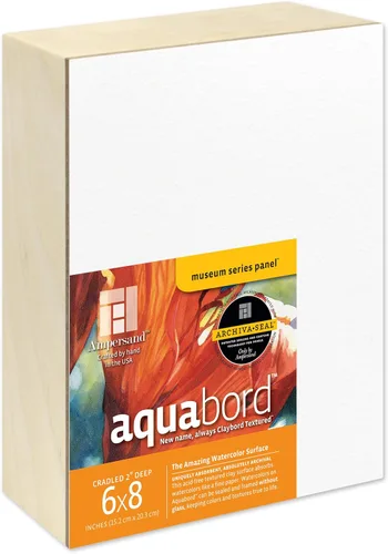 Miniatura 35 de Ampersand Art Supply Aquabord - Panel de pintura de acuarela, superficie altamente absorbente para acuarela, gouache y caseína de 8 x 8 pulgadas