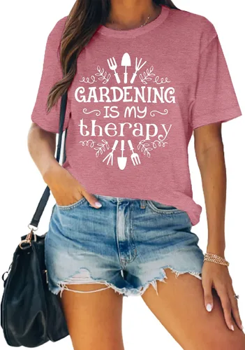 Miniatura 19 de MAIHUN Camisas de jardín para mujer, camiseta para amantes de las plantas, camiseta gráfica de jardinería, camisetas de regalo de jardinero