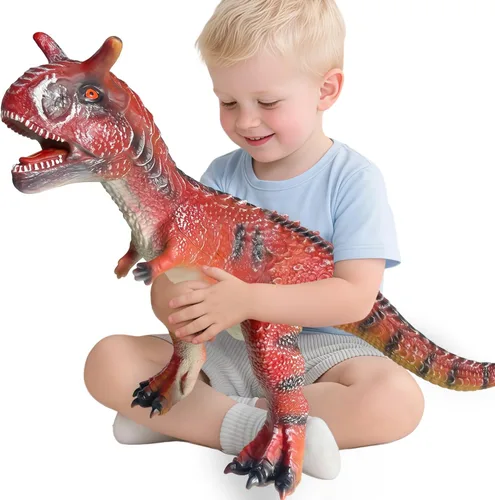 Miniatura 12 de YONGJULE Juguetes grandes de dinosaurios: juguete de dinosaurio suave Tiranosaurio Rex de 28 pulgadas para niños de 3 a 5 años, dinosaurio inflable
