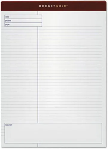 Miniatura 9 de Tops Docket Gold 77102 bloc de notas para planificar proyectos, 8.5 x 11.75 pulgadas, perforado, color blanco, regla de proyecto, 40 hojas por bloc