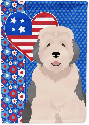 Miniatura 296 de Caroline's Treasures WDK5119GF - Bandera de jardín americana de Airedale Terrier de Estados Unidos, color negro y tostado, bandera decorativa
