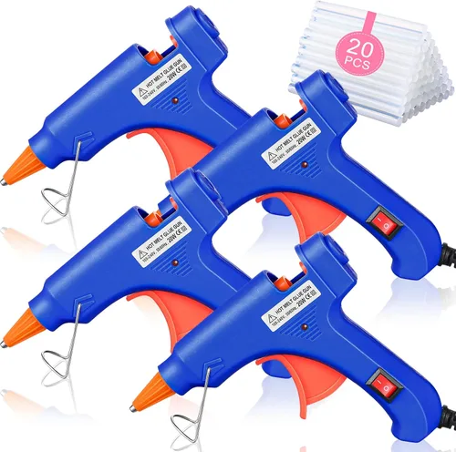 Miniatura 8 de Zhengmy Mini pistola de pegamento caliente con barras de pegamento para proyectos de clase, pequeña pistola termofusible para niños de baja