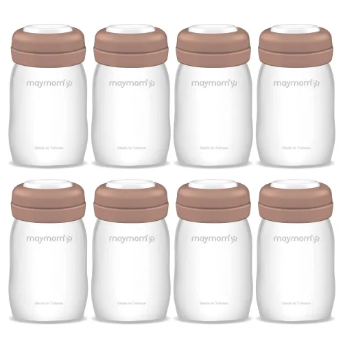 Miniatura 9 de Maymom Botella de recolección de leche de boca ancha con tapa de cúpula, parte superior de botella, disco SureSeal; compatible con botellas Spectra