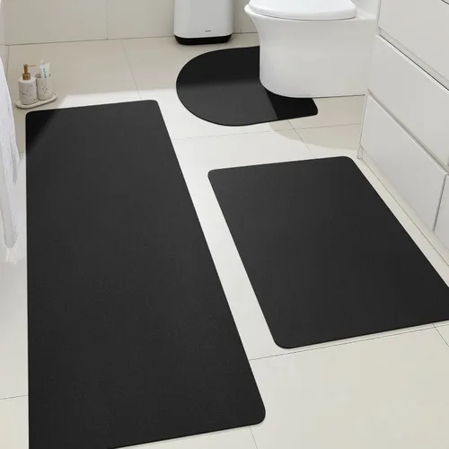 Miniatura 89 de ACCUMTEK Alfombrilla de Baño Ultra Delgada, Alfombrillas de Baño Antideslizantes con Respaldo Mejorado para Colocar Bajo la Puerta, Alfombras