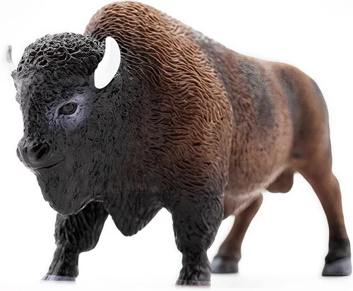 Miniatura 8 de Gemini&Genius Figura de bisonte norteamericano, figura de acción de toro, juguete de juego de vida silvestre para niños, pintado a mano, juguetes