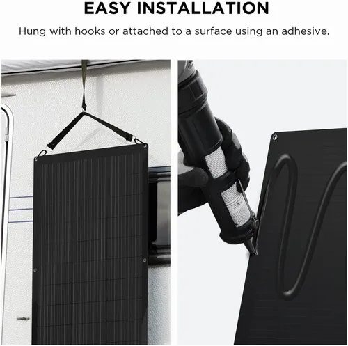Miniatura 4 de EF ECOFLOW Panel solar flexible de 100 W con módulos solares de alta eficiencia, impermeabilización IP68, para kits de paneles solares fuera