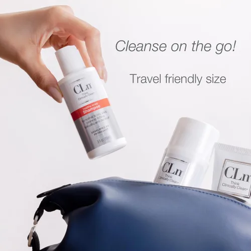 Miniatura 7 de CLn Champú con ácido salicílico – 3 onzas líquidas, champú anticaspa aclarante para cabello graso, picazón o cuero cabelludo escamoso propenso a