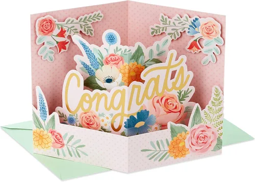 Miniatura 7 de Hallmark Paper Wonder - Tarjeta de boda desplegable (Felices para siempre)