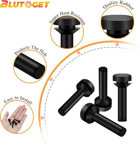 Miniatura 2 de Blutoget - Paquete de 24 patas de goma WB02X24790 para estufa de gas GE, almohadillas de goma para pie de rejilla superior que sustituye a 4455270