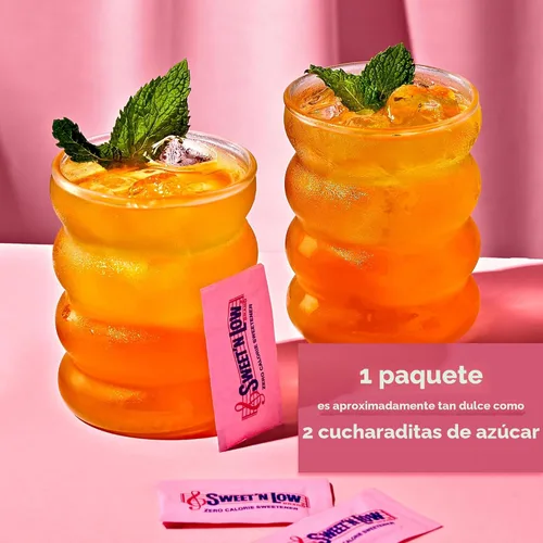 Miniatura 4 de Sweet'N Low Paquetes de edulcorante cero calorías, 100 unidades, kosher y sin gluten, bajo índice glucémico, paquetes individuales de endulzante