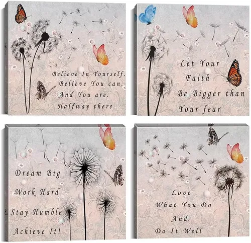 Miniatura 8 de Wall HDQ Arte de pared de flores para baño, dormitorio, sala de estar, decoración de pared azul y naranja, pintura floral, lienzo impreso, imagen