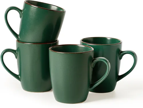 Miniatura 17 de famiware Venus - Tazas de café para 4, juego de tazas de 12 onzas, taza para beber con asa para café, té, cacao, leche, carbón