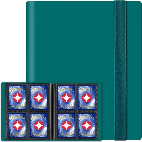 Miniatura 15 de GEAoffice Carpeta de tarjetas coleccionables – Carpeta de álbum de colección de tarjetas de 4 bolsillos – Carpeta de 160 bolsillos de carga lateral