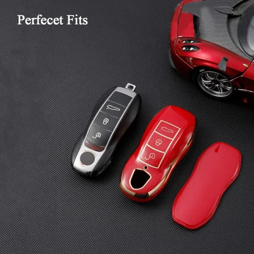 Miniatura 4 de SANRILY Funda de llave para llavero Porsche, Beige