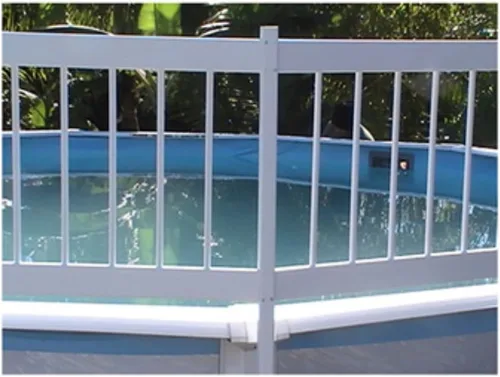Miniatura 7 de Kit de base y valla para piscina sobre el piso (8 sección) de GLI, Blanco