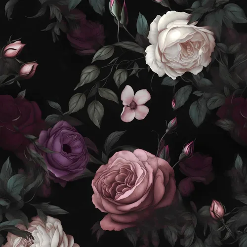 Miniatura 25 de Fvlow Papel Tapiz Floral Brillante Despegar y Pegar Vintage Verde Oscuro 17.4" x 118" Envoltura de Vinilo para Encimera Autoadhesivo Removible