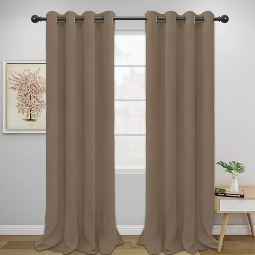 Miniatura 165 de Easy-Going - Cortinas opacas para dormitorio, aislamiento térmico sólido con ojales, cortinas de ventana para reducción de ruido, cortinas