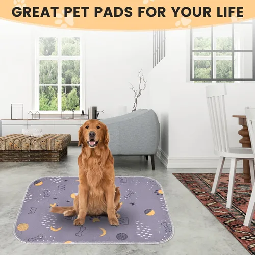 Miniatura 7 de UPSKY Almohadillas lavables para orina para perros, paquete de 2 almohadillas reutilizables de 34" x 36" pulgadas, almohadillas impermeables
