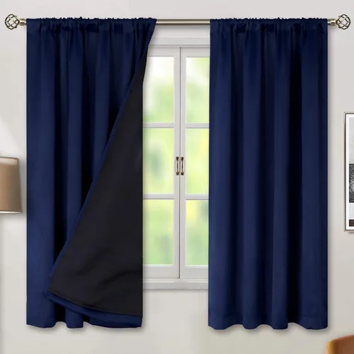 Miniatura 44 de BGment - Cortinas opacas para sala de estar de 63 pulgadas de largo, juego de 2 paneles, cortinas para oscurecer toda la habitación, cortinas