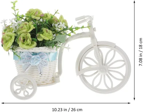 Miniatura 2 de STOBOK Soporte para plantas de bicicleta, soporte de flores artificiales en forma de bicicleta para escritorio, hogar, oficina, decoración, estante