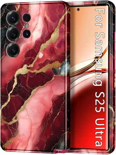 Miniatura 87 de Btscase para Samsung Galaxy S25, [Probado contra caídas de grado militar] Funda protectora de diseño de patrón de mármol, resistente, delgada