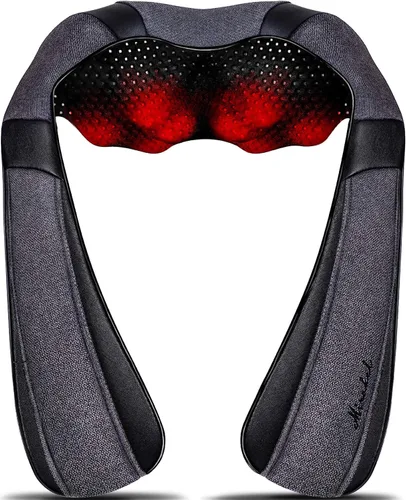 Miniatura 11 de Mirakel - Almohada masajeadora Shiatsu para cuello y espalda con calor - Alivio del dolor de tejido profundo en cuello, espalda y hombros - Diseño