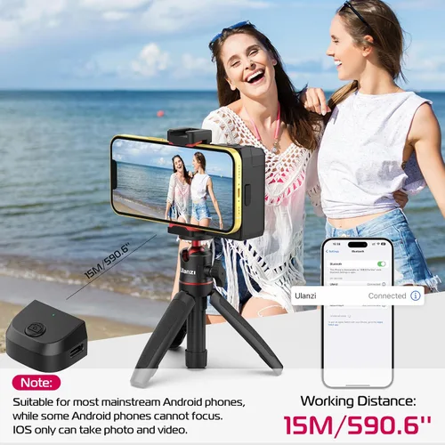Miniatura 2 de ULANZI VL49 RGB Video Light + ULANZI CG02 - Mango de obturador de cámara para smartphone sin graduación