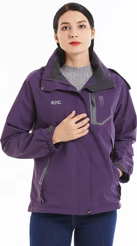 Miniatura 6 de Chaqueta de lluvia Diamond Candy para mujer con diseño para senderismo impermeable y ligera con capucha